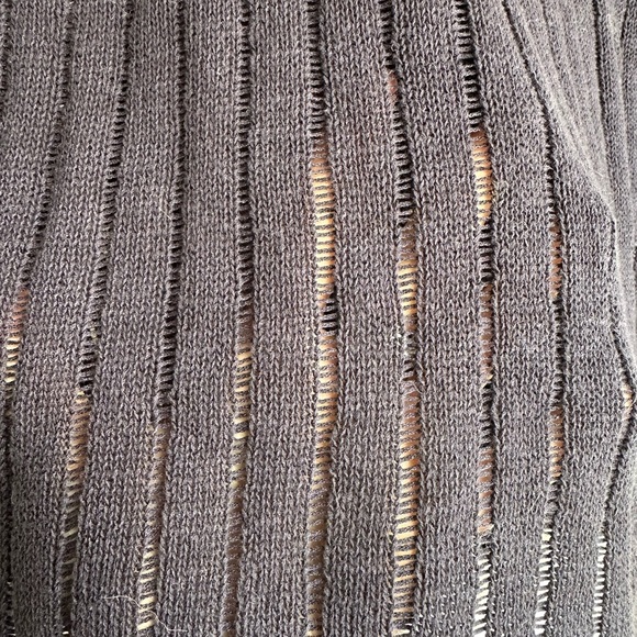 J. Crew Navy Ribbed Crewneck Long Sleeve Top - Picture 4 of 5
